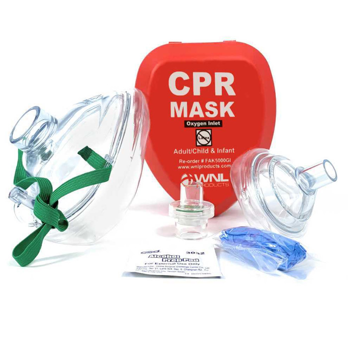 Adult/Child & Infant CPR Mask in Hard Case – RED