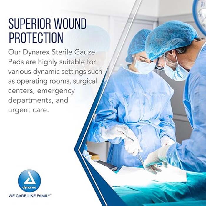 DYNAREX 3"X3" GAUZE PADS (100/BOX) - Image 3