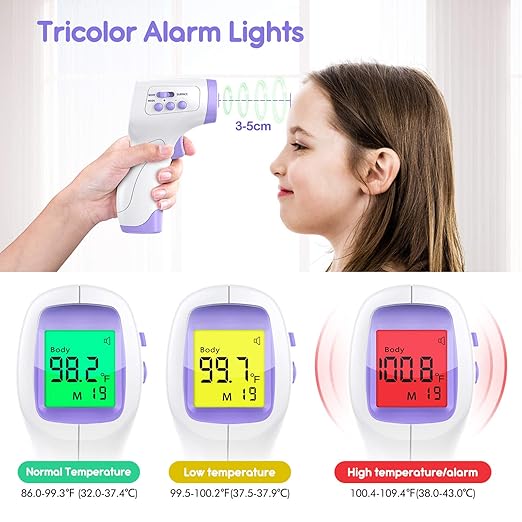 Kkmier Infrared Forehead Thermometer, Non-Contact Digital Thermometer - Image 2