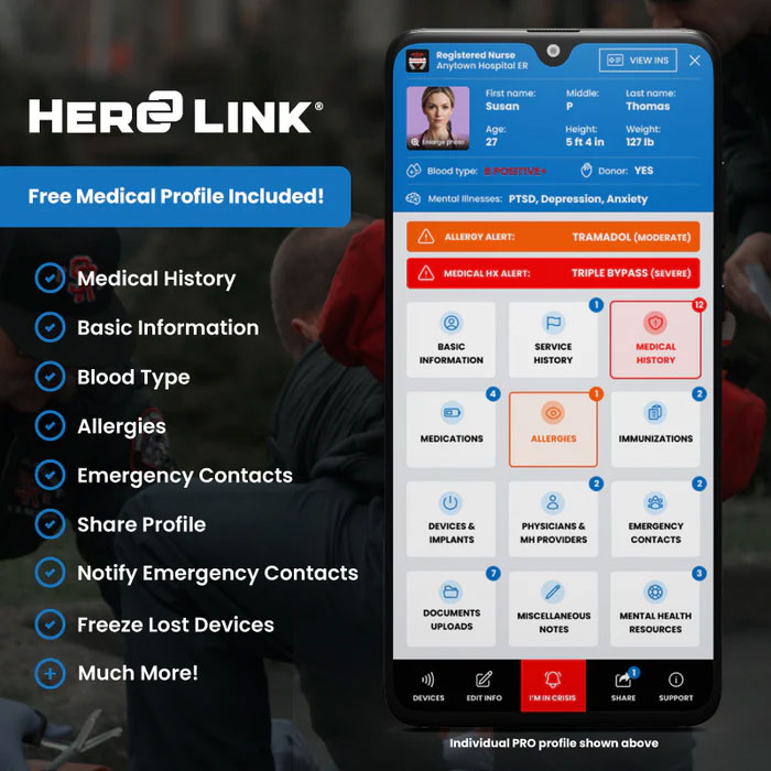 Hero Link® Thin Line Medical ID Wristband - Image 2