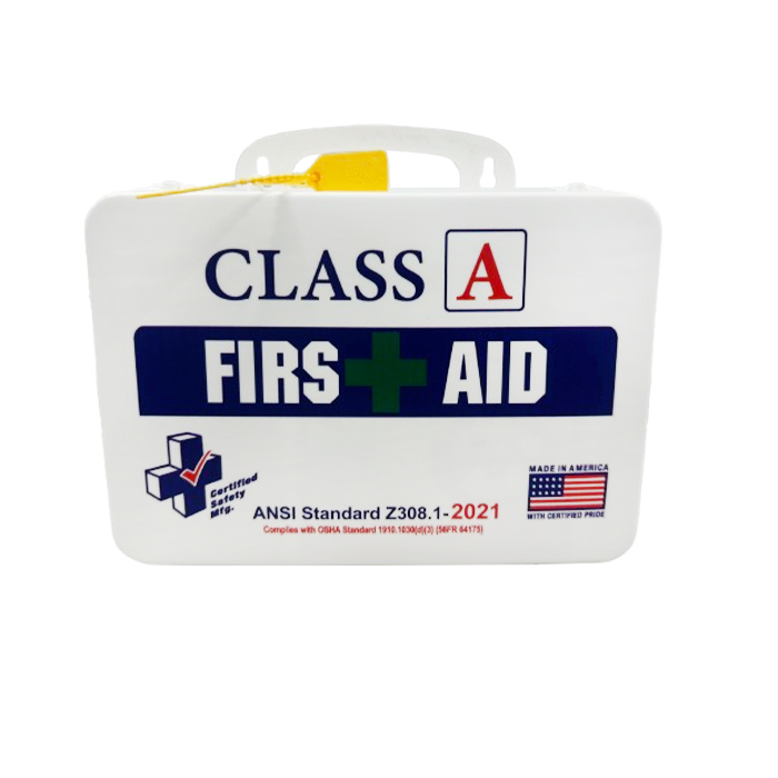 Certified Safety Manufracture Class A First Aid Kit (Plastic)