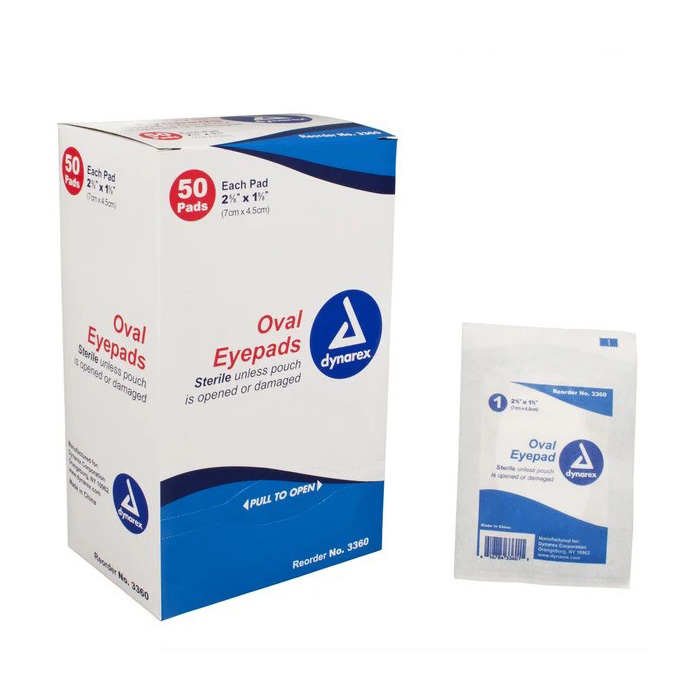 Dyna Safety Oval Eye Pads (2 5/8" x 1 5/8") 50 / Box